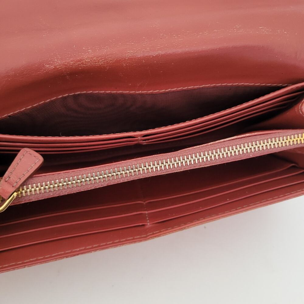 Miu Miu Croc-Embossed Leather Wallet in Light Brown - Picture 4 of 13
